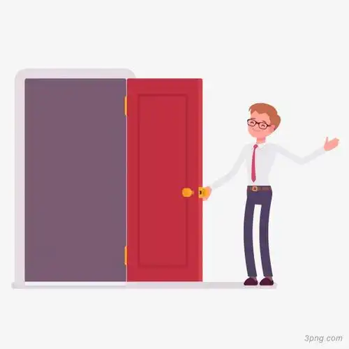卡通开门矢量图下载png素材透明免抠图片-动植人物