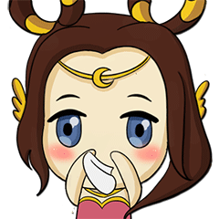 红脸蛋玩手绢可爱小女孩gif动图_动态图_表情包下载_soogif