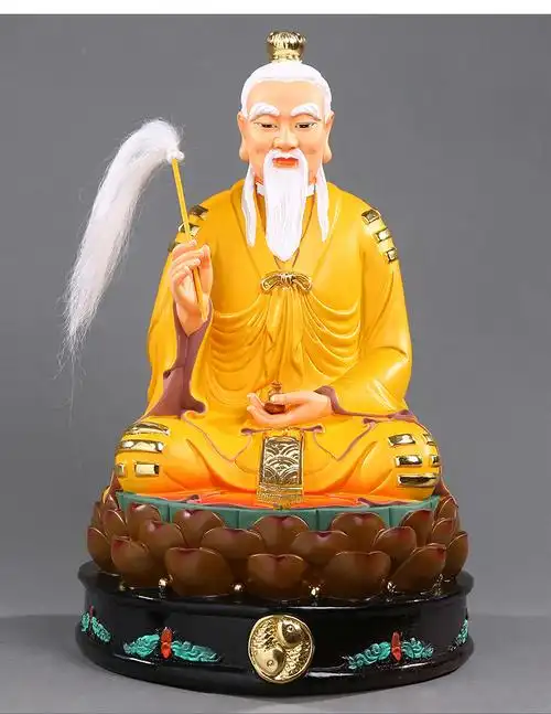 批发供奉太上老君神像 彩绘道德天尊 家用太上老祖摆件树脂佛像