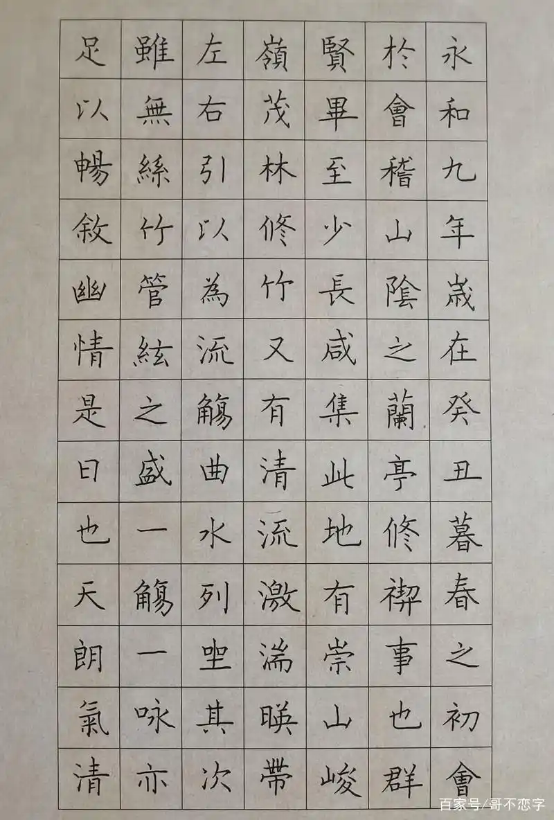 硬笔楷书写名篇 - 王羲之兰亭集序