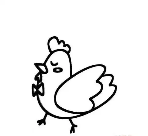 简单又可爱的小公鸡画法动物简笔画简笔画大全