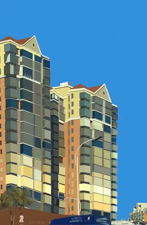高楼|插画|艺术插画|z15244604 - 原创作品 - 站酷 (zcool)