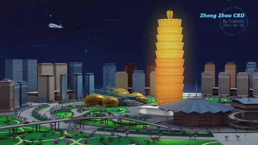 c4d练习郑州cbd商务内环大玉米