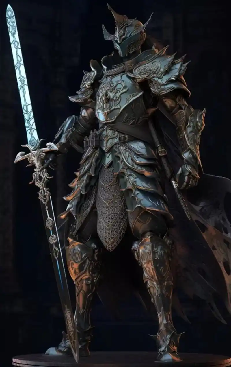 铠甲与重剑,护佑人世间,重甲战士欣赏,by 铃兰.