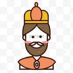 形象卡片印度玛 拉雅国王卡通矢量卡通人物西方国王元素素材可商用