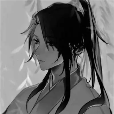 古风动漫男头像黑白系高清安静而孤独的男生