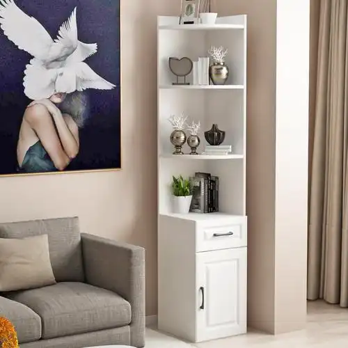 角柜现代简约客厅角落柜三角形转角置物架欧式墙角柜收纳拐角边柜