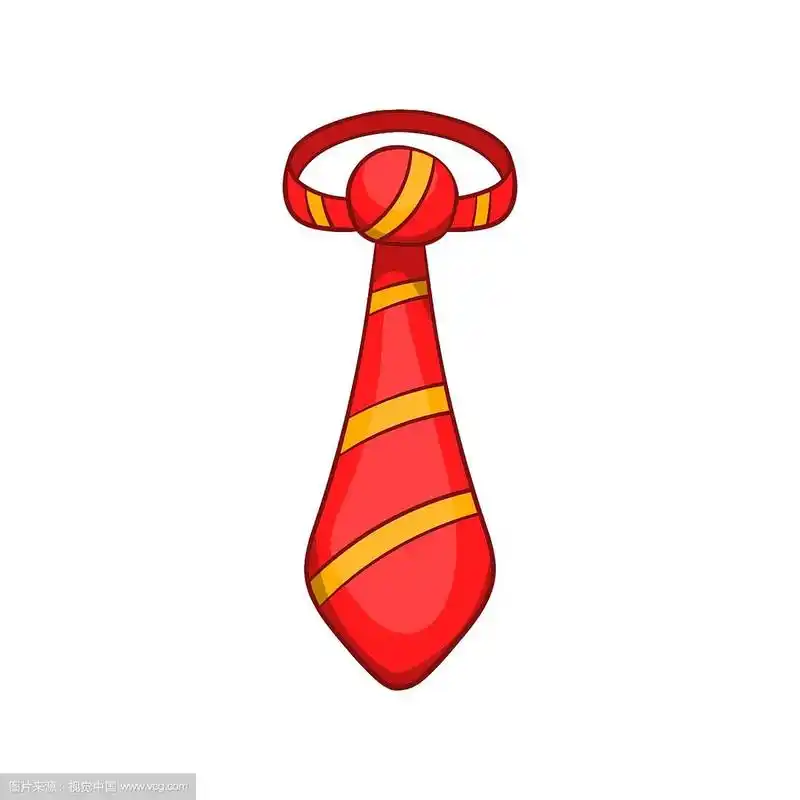 男士经典领带图标卡通风格