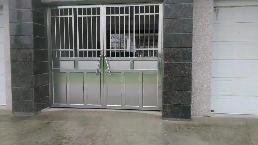 304防盗不锈钢门 钢制别墅双开进户门 钢质庭院工厂防盗大铁门