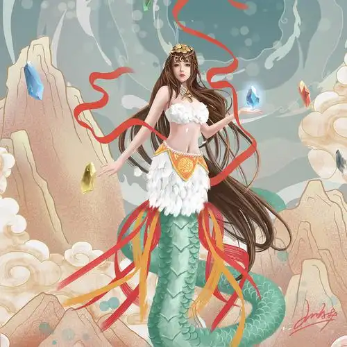 《女娲》角色原画 场景插画 商业原创