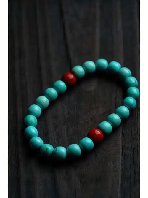 松石手串原矿高瓷蓝松石手串