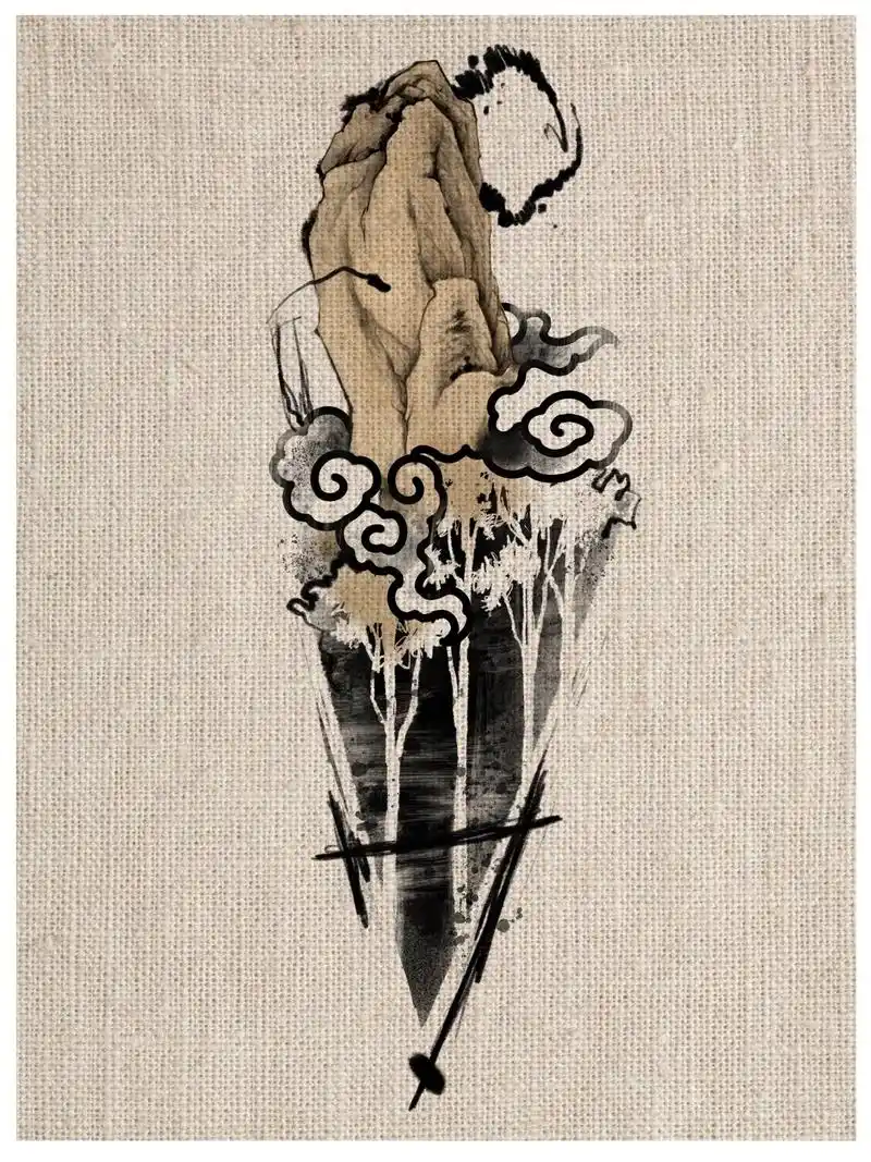 原创手稿,中国风纹身图案#纹身图案手稿 # - 抖音