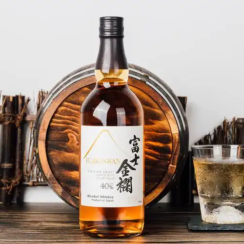 日本富士金襕fujikinran混合威士忌700ml40度好喝的洋酒礼盒装酒