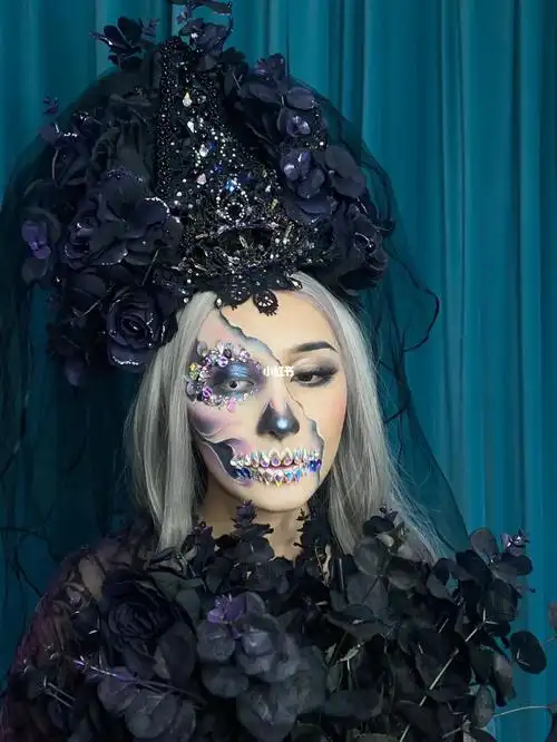 毛戈平化妆骷髅创意妆