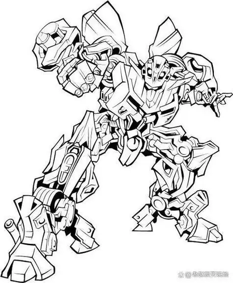 如何画变形金刚简笔画