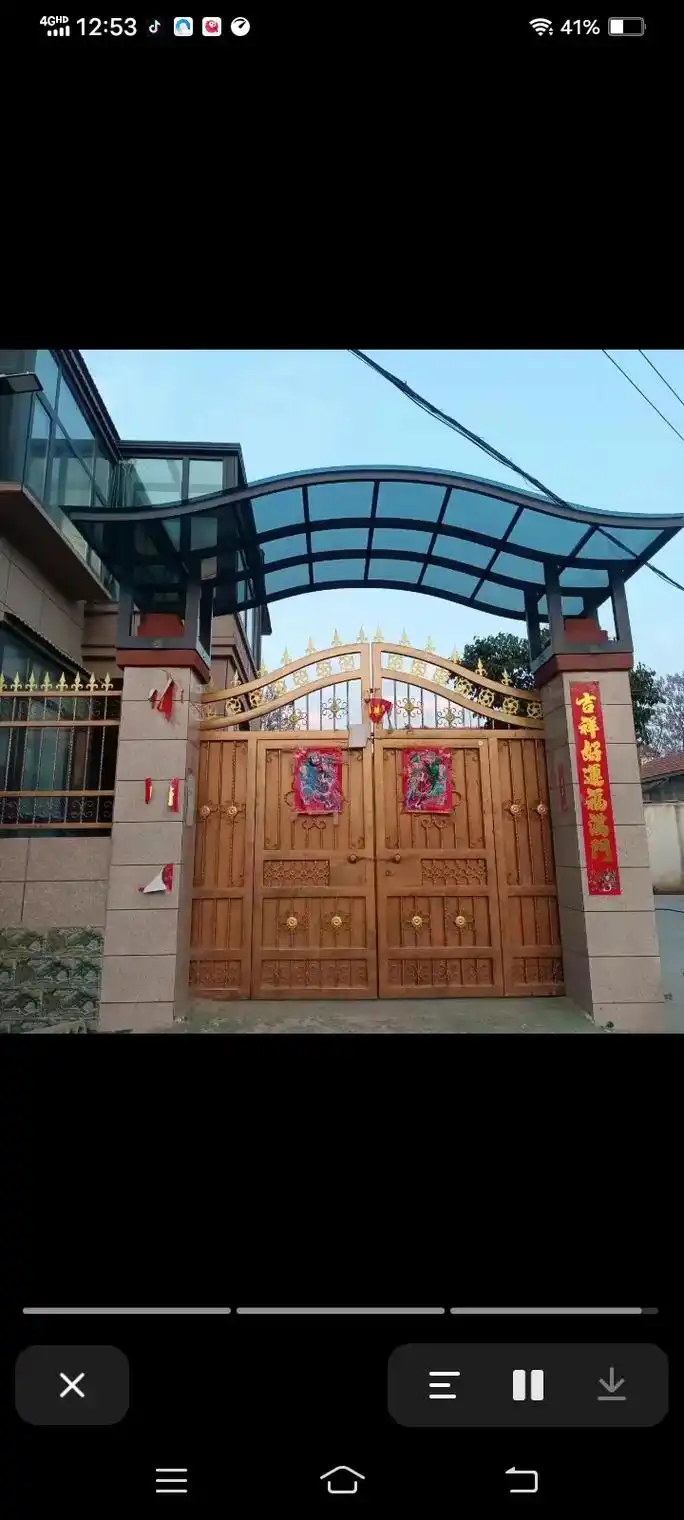 欧式庭院门门头阳光雨棚的又来一单#支持定制各种款式及尺寸