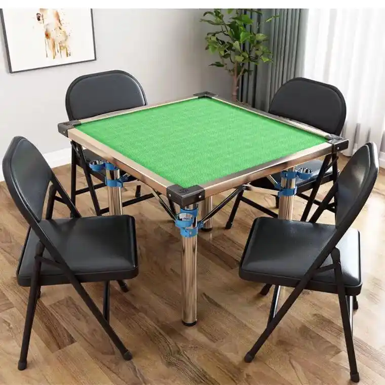 可折叠式麻将桌多功能简易餐桌两用型棋牌桌麻雀台手动手搓面板# - 抖