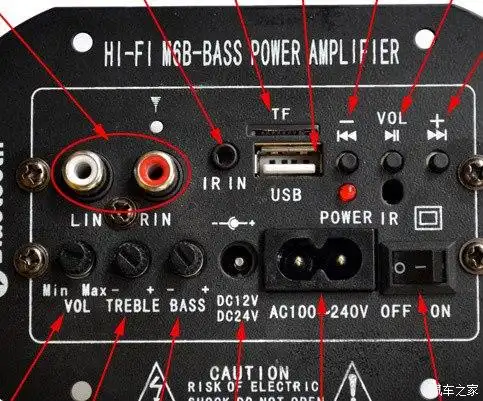 求助音响接线低音炮