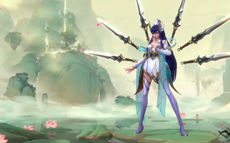 玉剑传说 舞剑仙 刀妹艾瑞莉娅皮肤视频 - lol英雄联盟手游 divine