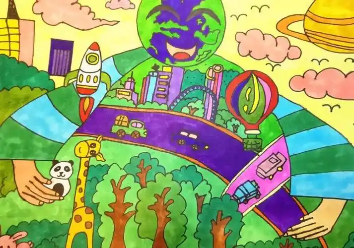 童心绘环保丨全市中小学生环保绘画大赛作品赏析(54)_辅导_保护_绿色