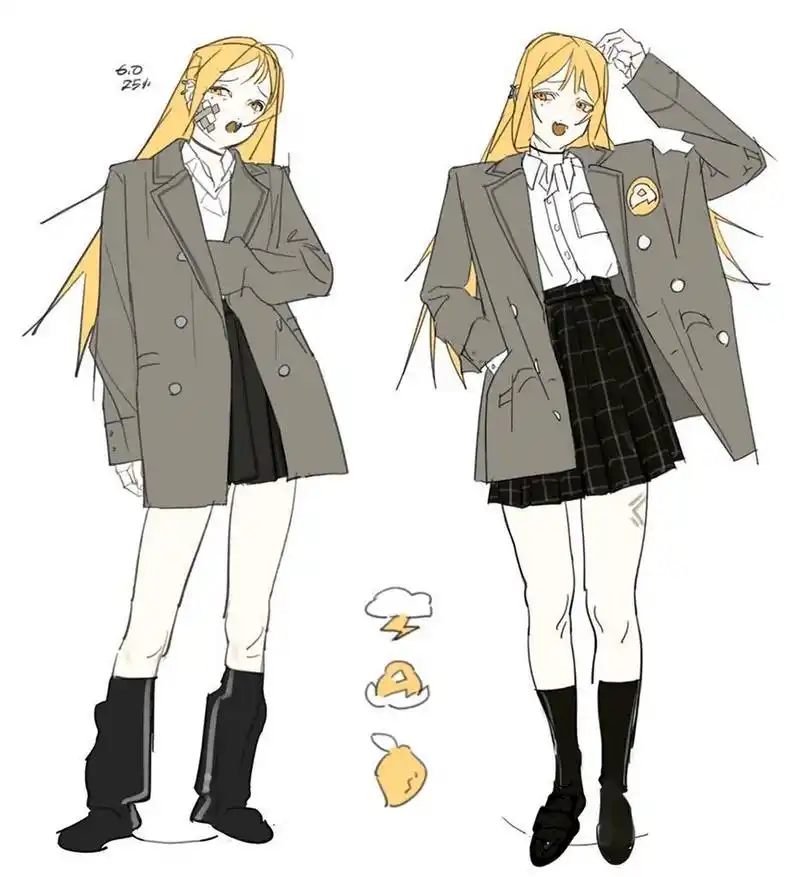 [星星]各种女生校服绘制素材[星星] artist:1418191715 twi