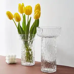 玻璃花瓶圆肚网红插花ins风透明水培客厅摆件插鲜花的瓶子富贵竹