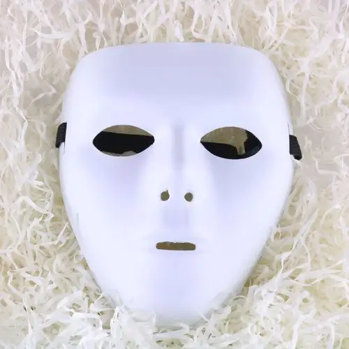 环保pvc街舞假面舞客 鬼舞步白色面具日本和风死神小丑街舞面具