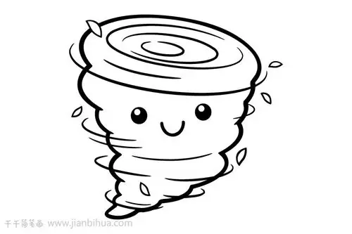 龙卷风简笔画收藏做手账吧