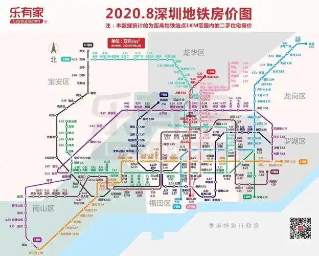 6号10号线开通!深圳10条地铁线最全房价租金图发布!|地铁|租金|房价_