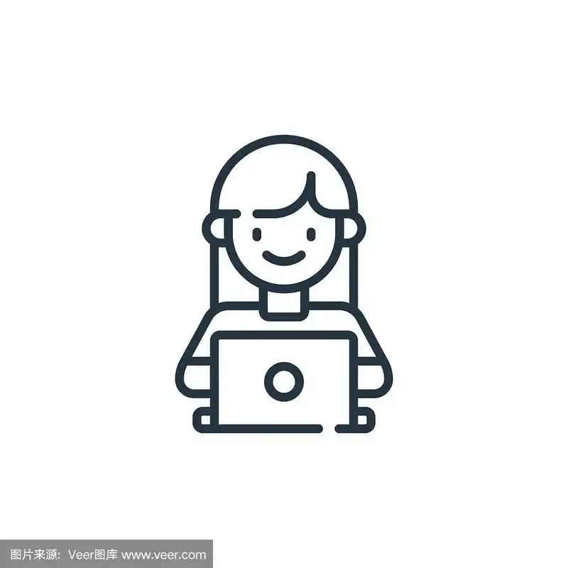 工作母亲可编辑的笔触.