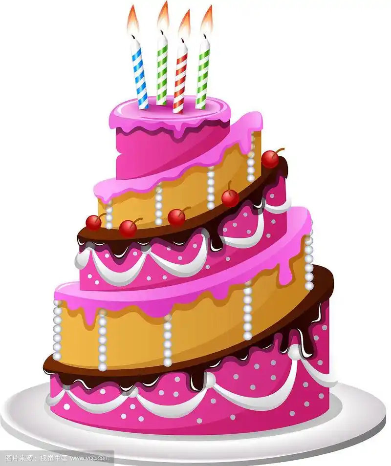 生日蛋糕的卡通