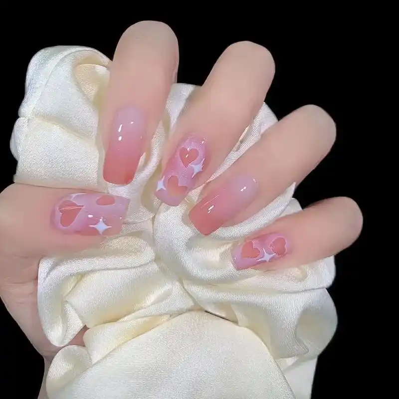 简约高级仙气长款美甲款式图 #同城美业热榜 - 抖音