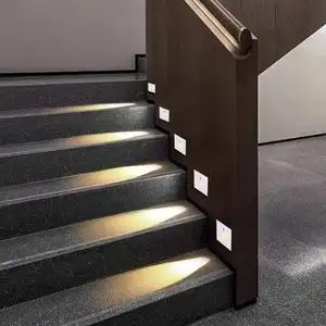 网红台阶灯智能楼梯感应灯磁吸嵌入式86盒踏步别墅家用led地脚灯