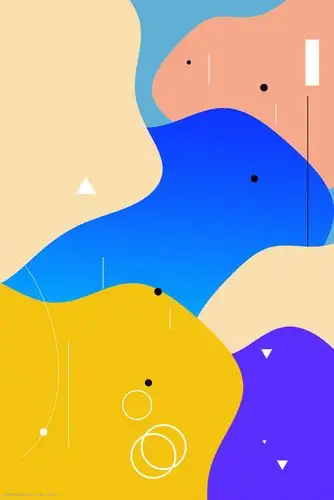 几何扁平撞色拼接大气电商风背景