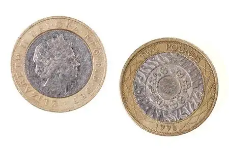 英国一英镑硬币图片