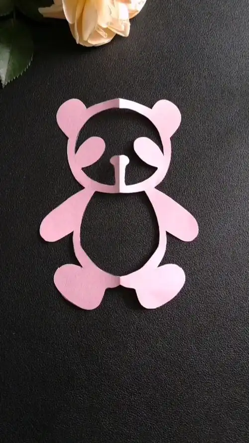 剪纸#儿童手工剪纸小熊猫.