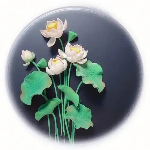 超轻粘土树脂土荷花