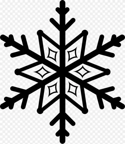 雪花剪贴画-雪花