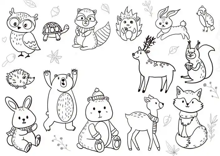 小动物儿童画合集