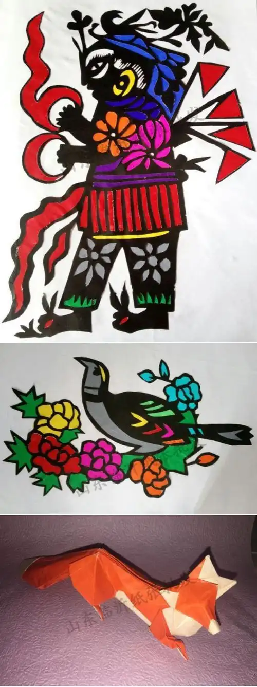 彩色16k腊光纸 8k手工纸蜡光纸折纸剪纸电光纸100张 剪纸卡纸刻纸