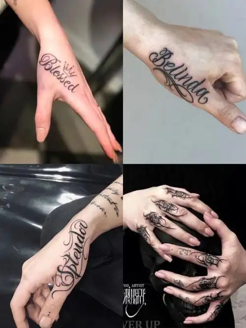 纹身花手适合纹在手上的图