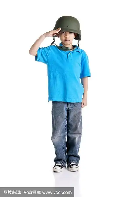 白色背景上的小士兵