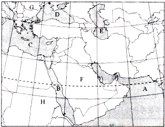 读"西亚地图",完成下列问题.