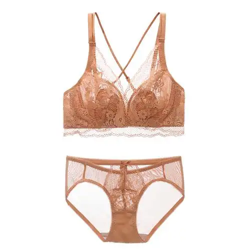 vineco维妮芳蕾丝内衣聚拢钢圈女薄款甜美美少女小胸文胸