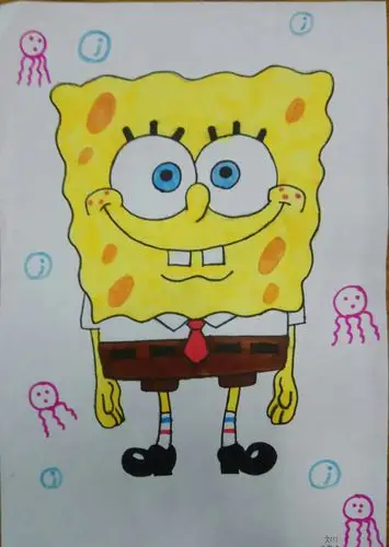 六一班      王淑涵作品      海绵宝宝