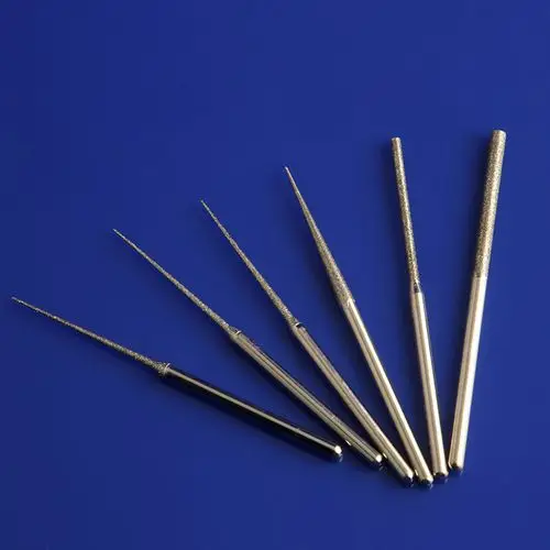 加长金刚砂磨针3mm柄径打孔针扩孔尖针金刚砂电镀打磨磨头加长小尖