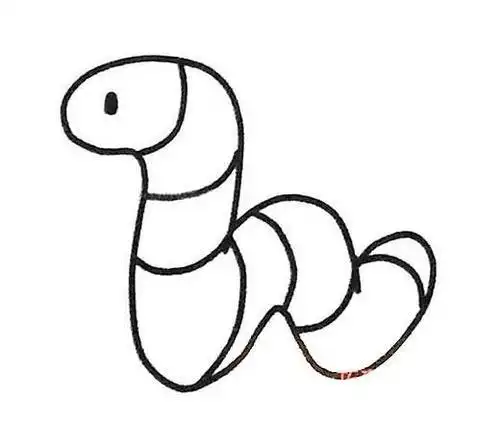 蚯蚓动物简笔画