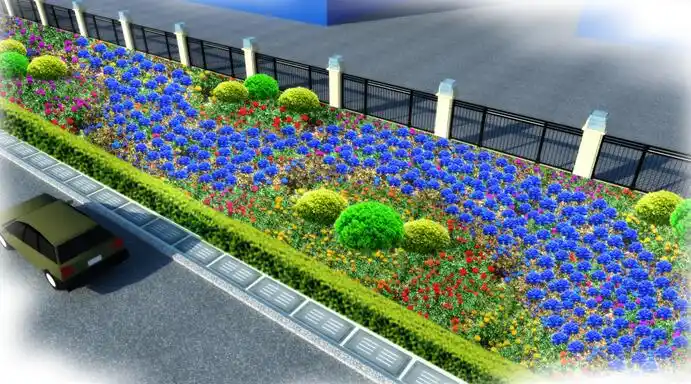 开泰石化厂区公司门前绿化设计