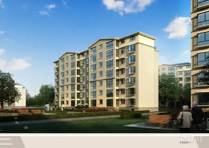 描述: 6层带电梯洋房效果图