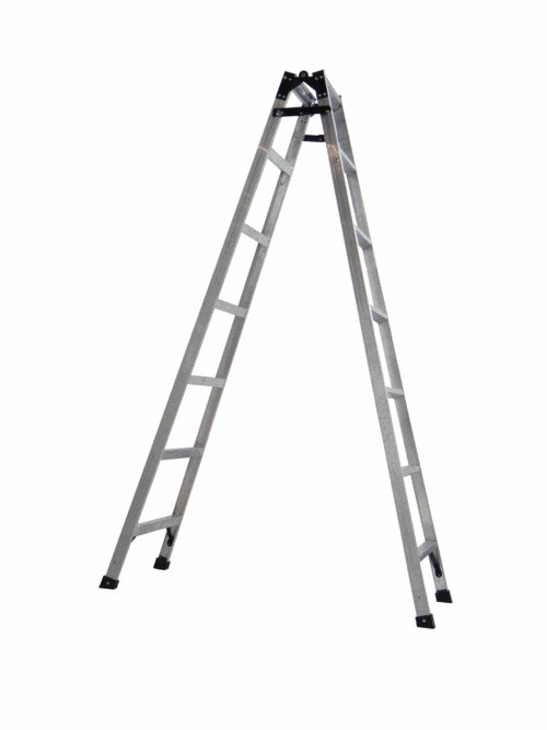美国稳耐家用伸缩梯多功能梯人字梯加厚折叠铝合金梯子257cn